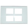 ABB 16 Module Snieo Cover Plate With Frame