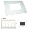 GM Casablanca PKSB16008 16M Glossy White Cover Plate With Frame