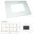 GM Casablanca PKSB16008 16M Glossy White Cover Plate With Frame