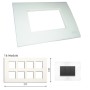 GM Casablanca PKSB16008 16M Glossy White Cover Plate With Frame