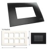 GM Casablanca PLSB16008 16M Soft Black Currant Cover Plate With Frame