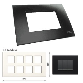 GM Casablanca PLSB16008 16M Soft Black Currant Cover Plate With Frame