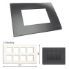 GM Casablanca PLSB16008 16M Soft Magic Grey Cover Plate With Frame