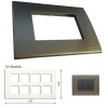 GM Casablanca PMSB16008 16M Metalik Graphite Magnesia Cover Plate With Frame
