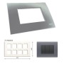 GM Casablanca PMSB16008 16M Metalik Platinum Grey Cover Plate With Frame