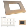 GM Casablanca PMSB16008 16M Metalik Vegas Gold Cover Plate With Frame