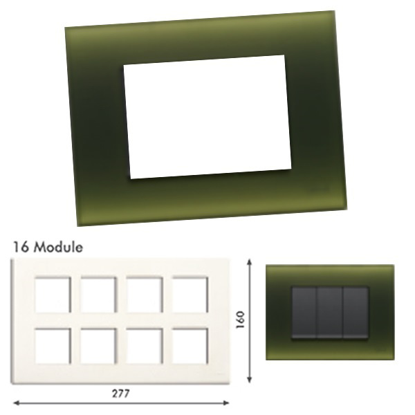 GM Casablanca POSB16008 16M Candy Harbal Green Cover Plate With Frame