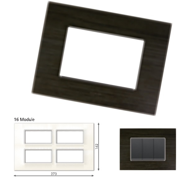 GM Casaviva PJSF16008 16M Wood Wenge Cover Plate With Frame