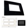 GM Casaviva PXSF16008 16M Glossy Black Cover Plate With Frame
