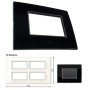 GM Casaviva PXSF16008 16M Glossy Black Cover Plate With Frame