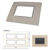 GM Casaviva PXSF16008 16M Glossy Ivory Cover Plate With Frame