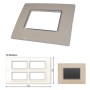 GM Casaviva PXSF16008 16M Glossy Ivory Cover Plate With Frame