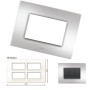 GM Casaviva PYSF16008 16M Metalik Brazil Silver Cover Plate With Frame