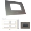 GM Casaviva PYSF16008 16M Metalik Graphite Magnesia Cover Plate With Frame