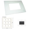 GM Casablanca PKSB18010 18M Glossy White Cover Plate With Frame