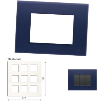 GM Casablanca PLSB18010 18M Soft London Blue Cover Plate With Frame