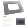 GM Casablanca PMSB18010 18M Metalik Platinum Grey Cover Plate With Frame