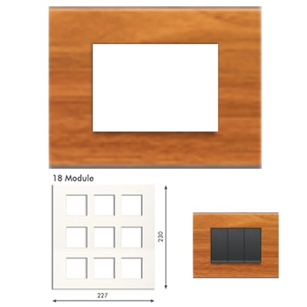 GM Casablanca PNSB18010 18M Wood Burma Teak Cover Plate With Frame