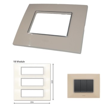 GM Casaviva PXSF18010 18M Glossy Ivory Cover Plate With Frame