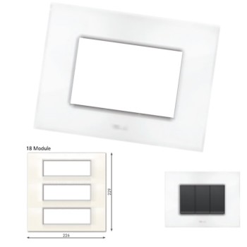 GM Casaviva PXSF18010 18M Glossy White Cover Plate With Frame
