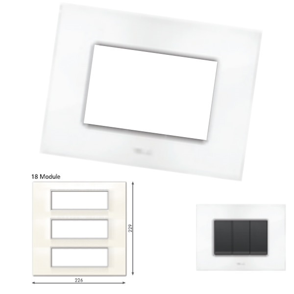 GM Casaviva PXSF18010 18M Glossy White Cover Plate With Frame
