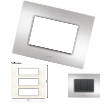 GM Casaviva PYSF18010 18M Metalik Brazil Silver Cover Plate With Frame