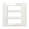 Lauritz Knudsen Englaze CB92118FW00 18 Module Snow White Cover Plate With Frame
