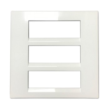 Lauritz Knudsen Englaze CB92118FW00 18 Module Snow White Cover Plate With Frame