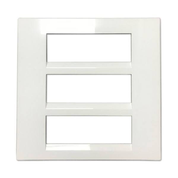 Lauritz Knudsen Englaze CB92118FW00 18 Module Snow White Cover Plate With Frame