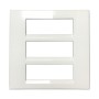 Lauritz Knudsen Englaze CB92118FW00 18 Module Snow White Cover Plate With Frame