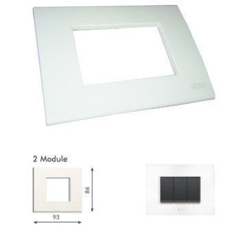 GM Casablanca PKSB02002 2M Glossy White Cover Plate With Frame