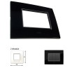 GM Casaviva PXSF02002 2M Glossy Black Cover Plate With Frame