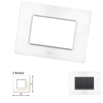 GM Casaviva PXSF02002 2M Glossy White Cover Plate With Frame