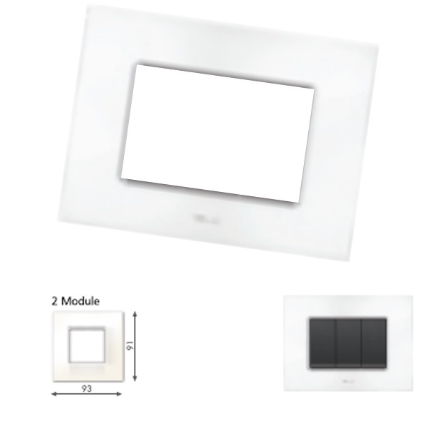 GM Casaviva PXSF02002 2M Glossy White Cover Plate With Frame