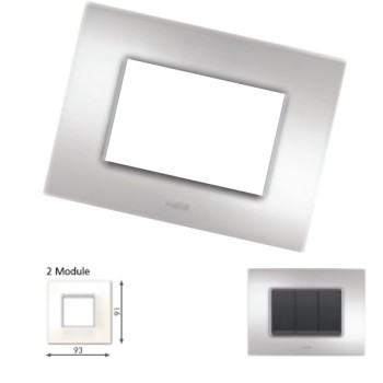 GM Casaviva PYSF02002 2M Metalik Brazil Silver Cover Plate With Frame