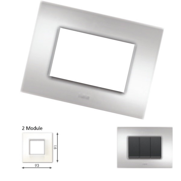 GM Casaviva PYSF02002 2M Metalik Brazil Silver Cover Plate With Frame