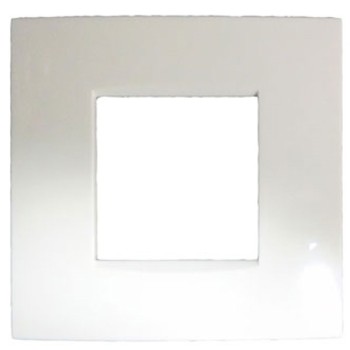 Norisys Cube C5402.01 2 Module Vector Frost White Cover Plate With Frame