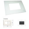 GM Casablanca PKSB03003 (2+1) 3M Glossy White Cover Plate With Frame