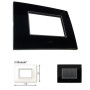 GM Casaviva PXSF03009 3M Glossy Black Cover Plate With Frame