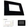 GM Casaviva PXSF04004 4M Horizontal Glossy Black Cover Plate With Frame