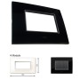 GM Casaviva PXSF04004 4M Horizontal Glossy Black Cover Plate With Frame