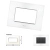 GM Casaviva PXSF04004 4M Horizontal Glossy White Cover Plate With Frame
