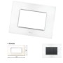 GM Casaviva PXSF04004 4M Horizontal Glossy White Cover Plate With Frame