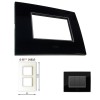 GM Casaviva PXSF04017 4M Vertical Glossy Black Cover Plate With Frame