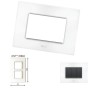 GM Casaviva PXSF04017 4M Vertical Glossy White Cover Plate With Frame