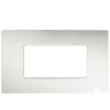 Norisys Cube C5404.01 4 Module Vector Frost White Cover Plate With Frame