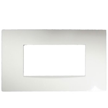 Norisys Cube C5404.01 4 Module Vector Frost White Cover Plate With Frame