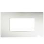 Norisys Cube C5404.01 4 Module Vector Frost White Cover Plate With Frame