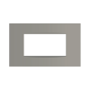 Norisys Cube C5404.02 4 Module Vector Quartz Gray Cover Plate With Frame