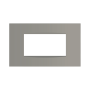 Norisys Cube C5404.02 4 Module Vector Quartz Gray Cover Plate With Frame